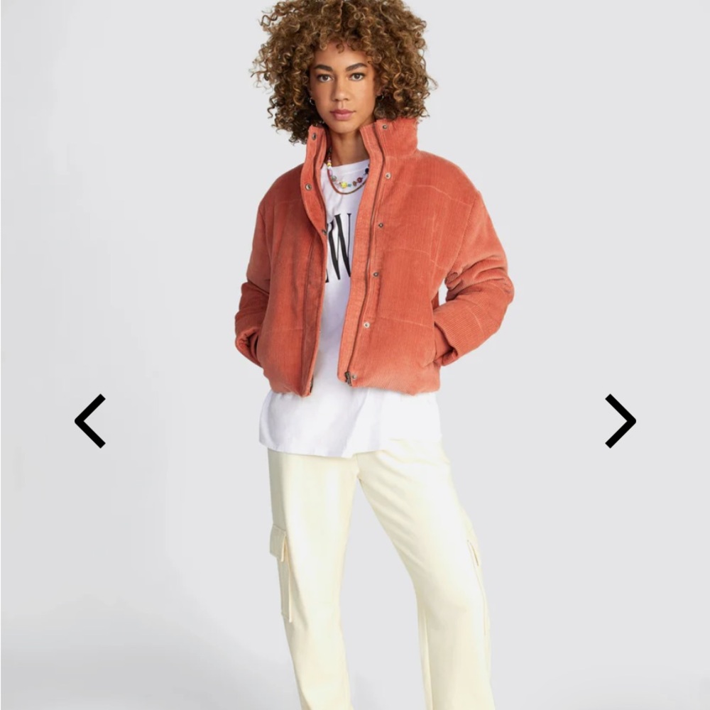 RVCA Women's Corduroy Jacket in Rust - Picture 8 of 11